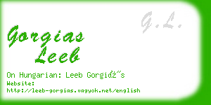 gorgias leeb business card